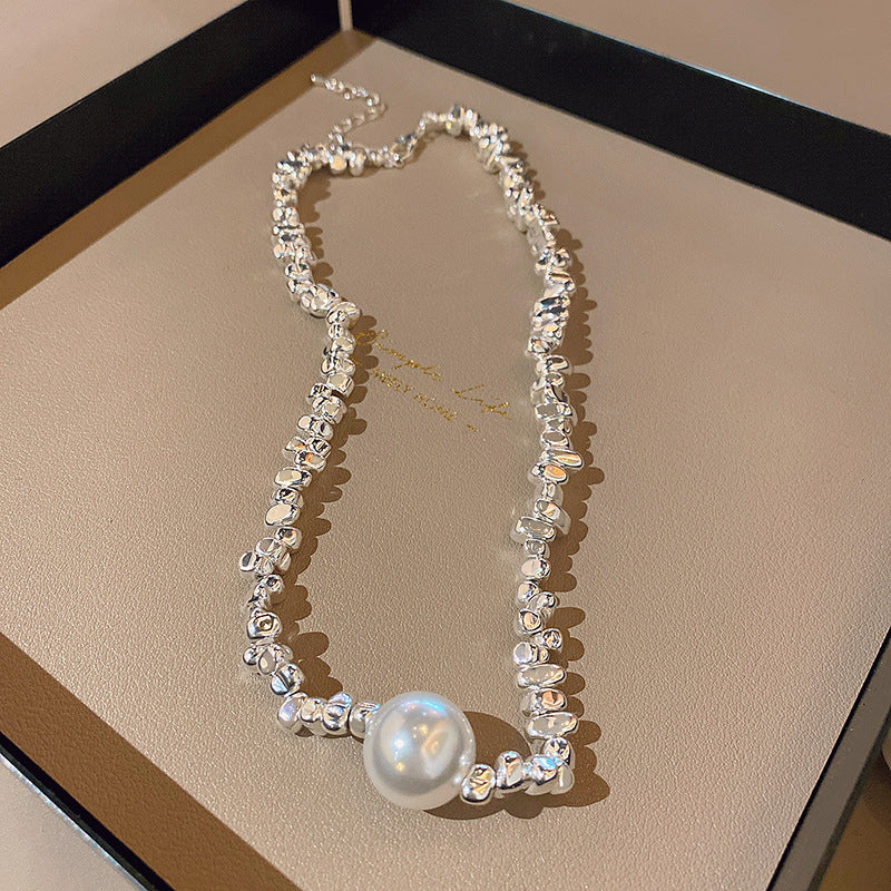 Collier de perles d'amour à coutures assorties pour femmes