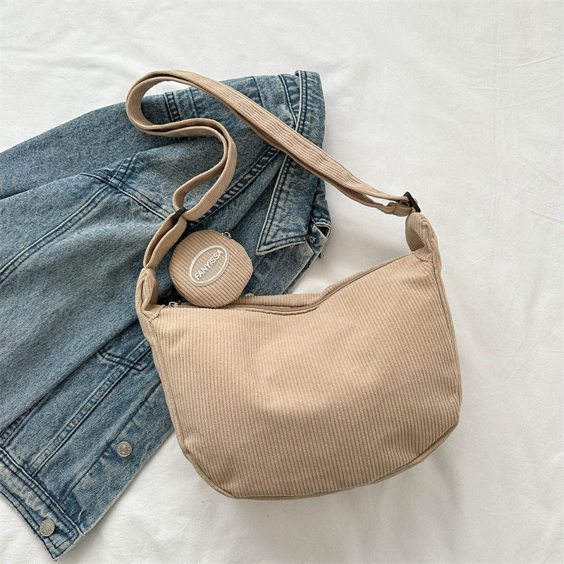 Sac messager à bandoulière simple de style coréen pour femmes