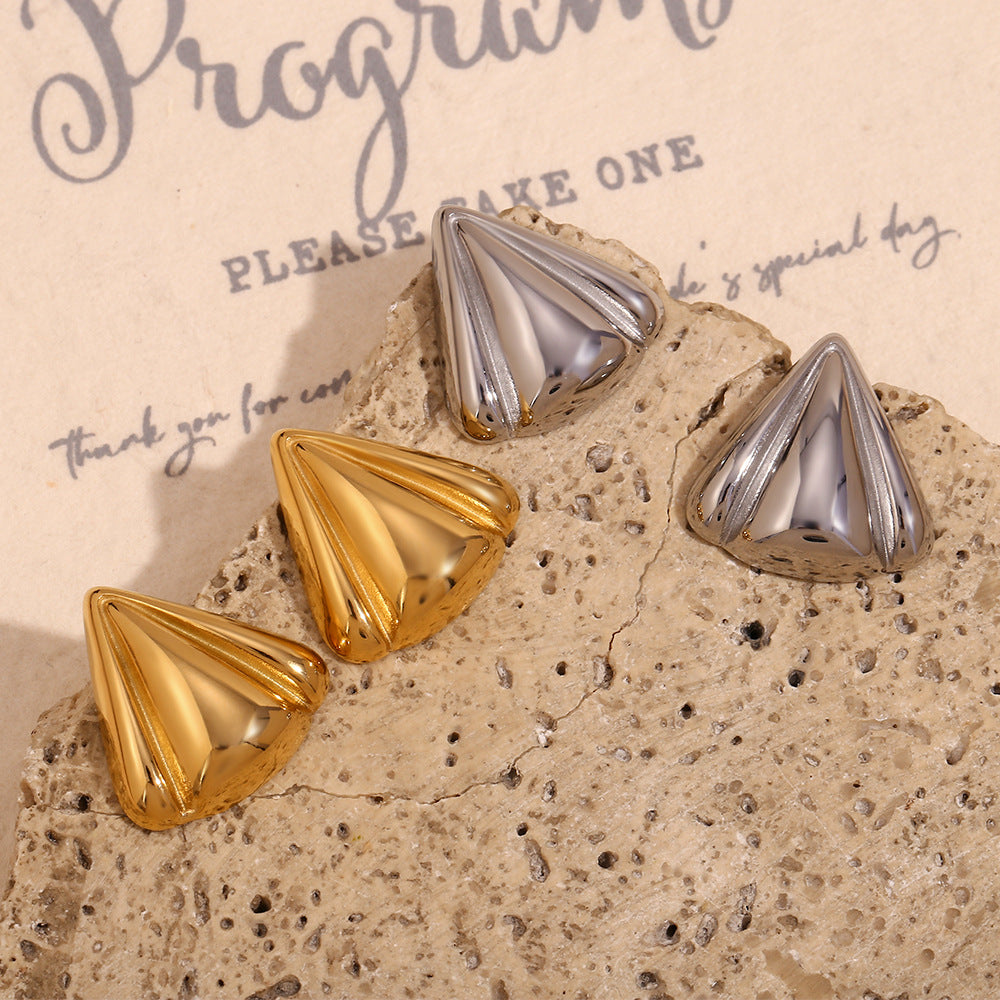 Boucles d'oreilles de tempérament de niche à motif géométrique pour femmes