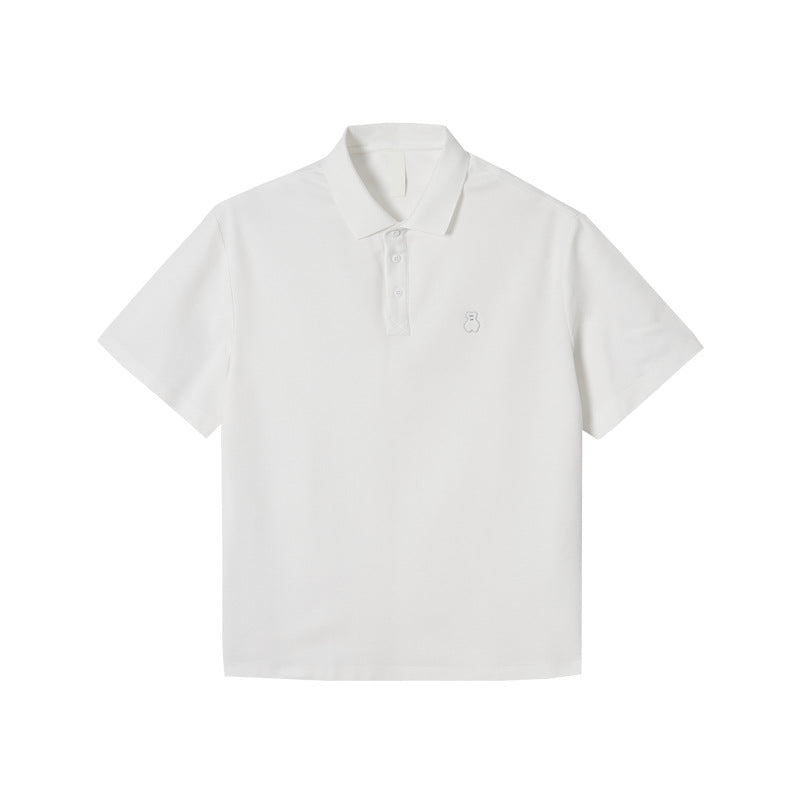Cool Pearl Polo Shirt Embossing Men's Lapel T-shirt