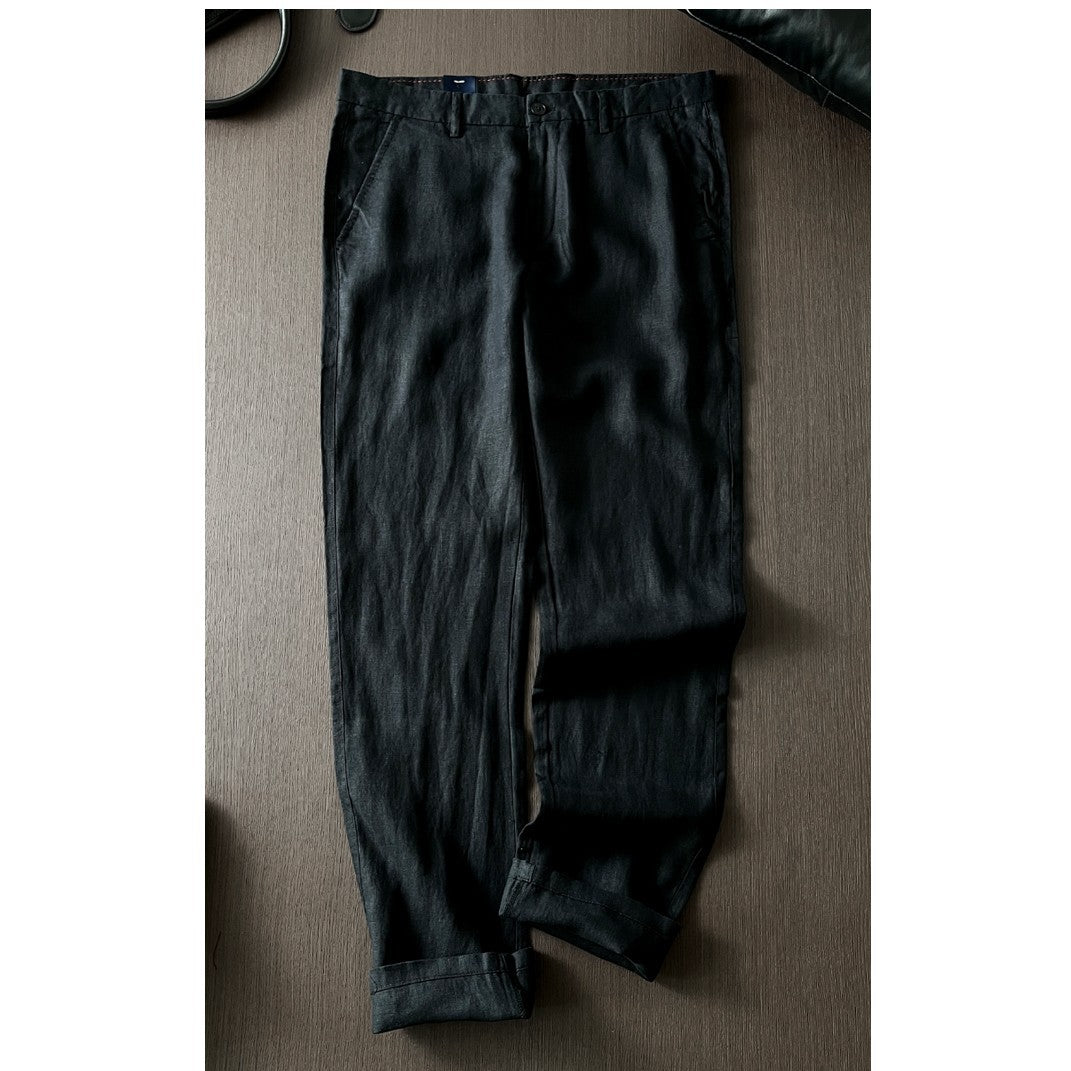 Men's Linen Straight Casual Pants