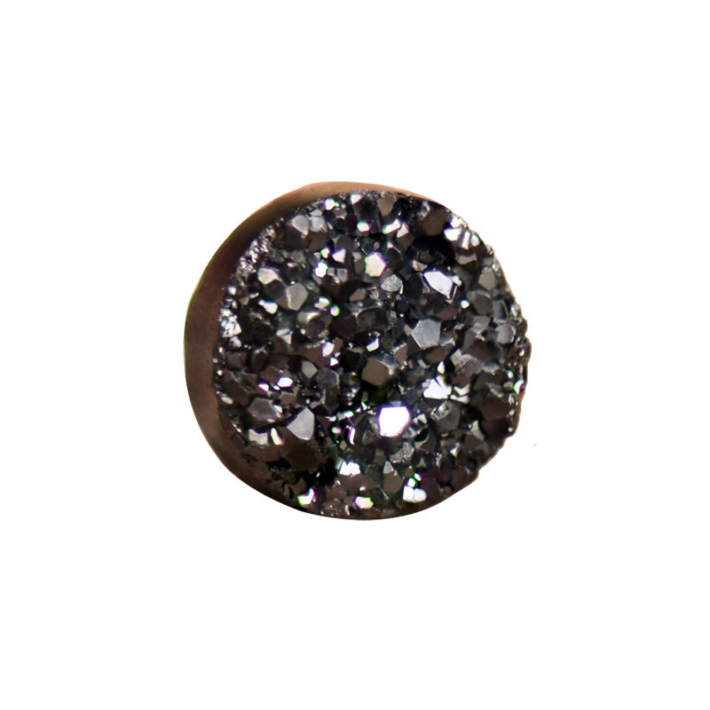 Boucles d'oreilles à ventouse magnétique en grappe de cristal sans trous