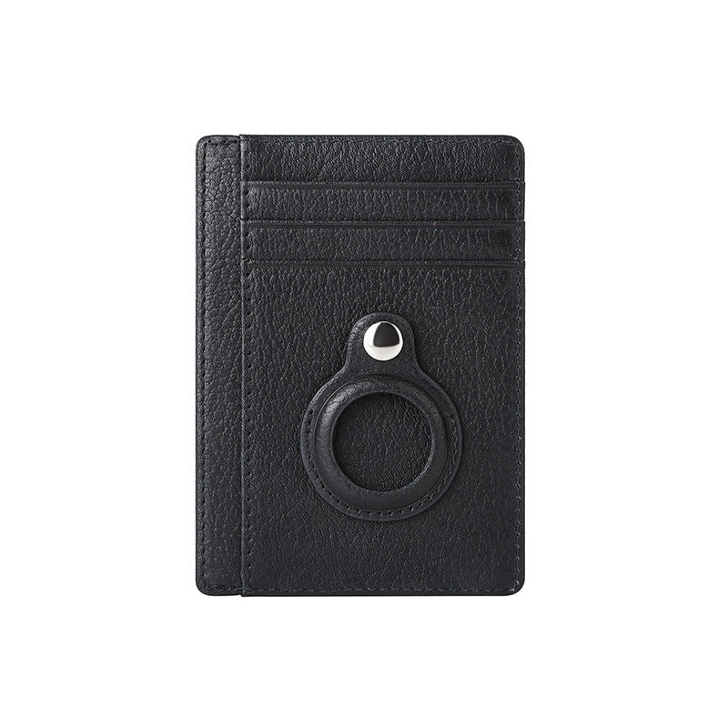 Cartera con tarjetero multifuncional de piel de vaca de primera capa para hombre