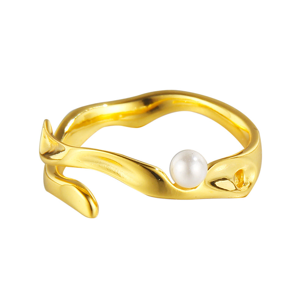 Bague irrégulière simple en argent sterling