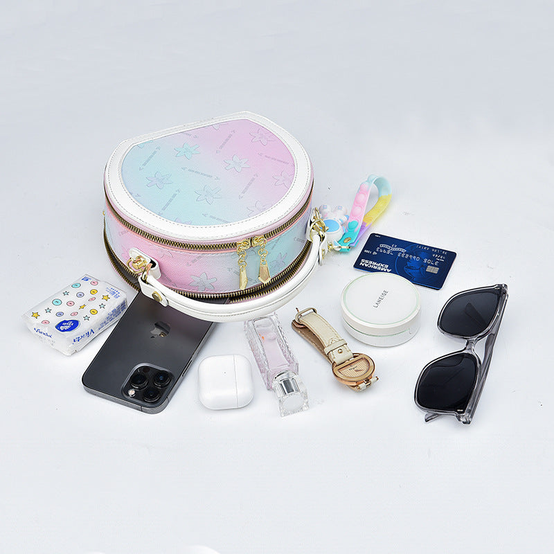 Round Pie Bag Cute Fashion Western Style Keychain Pendant