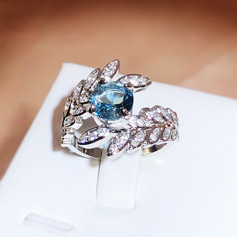 Bague Super Plume De Paon Ouverture Femelle