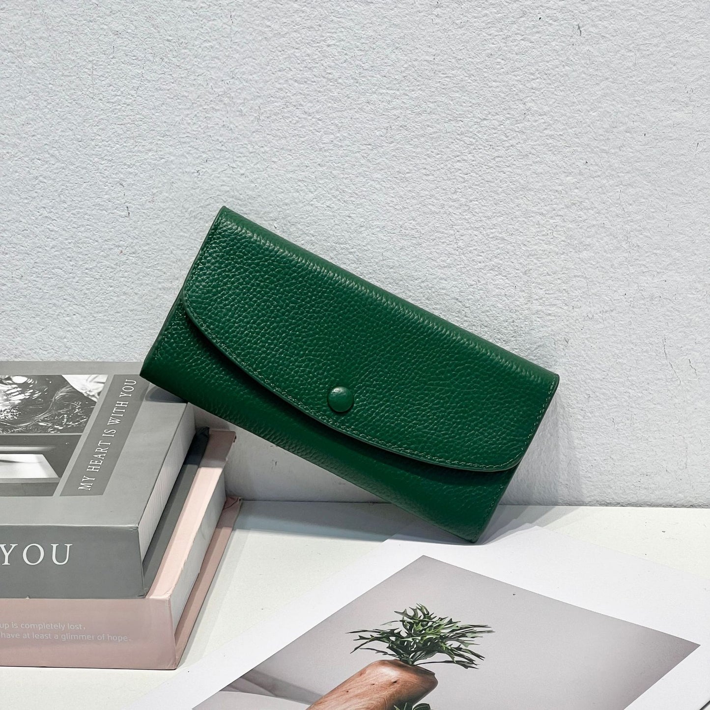 Portefeuille pour femme en cuir de vache pleine couche en cuir véritable