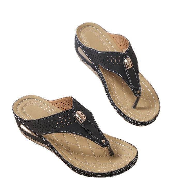 Sandales compensées en strass de grande taille pour femmes