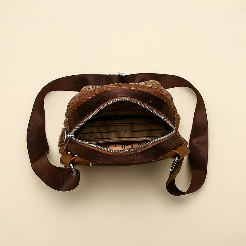 Sac messager à bandoulière en PU tissé