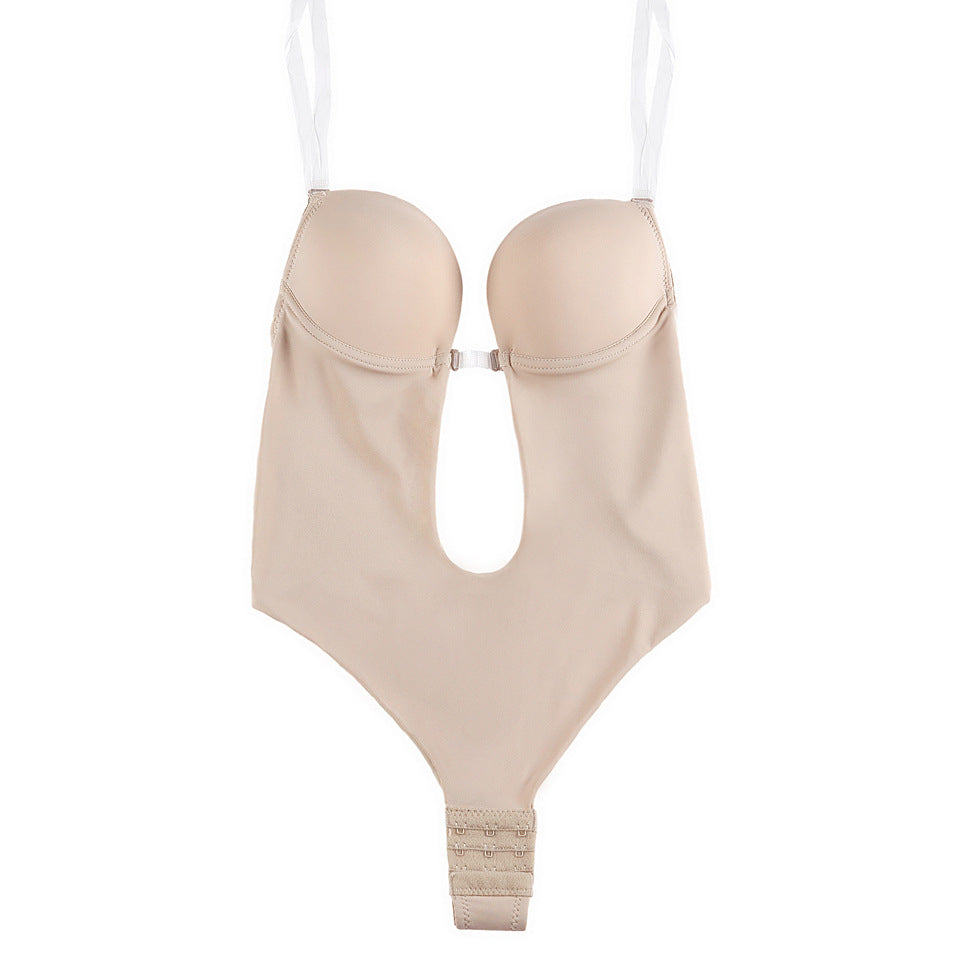 Sujetador invisible con tirantes para el hombro, sin espalda, sin costuras, fajas de una pieza