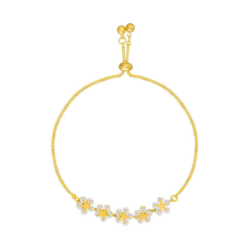 Women's Personalized Versatile Zircon Flower Bracelet