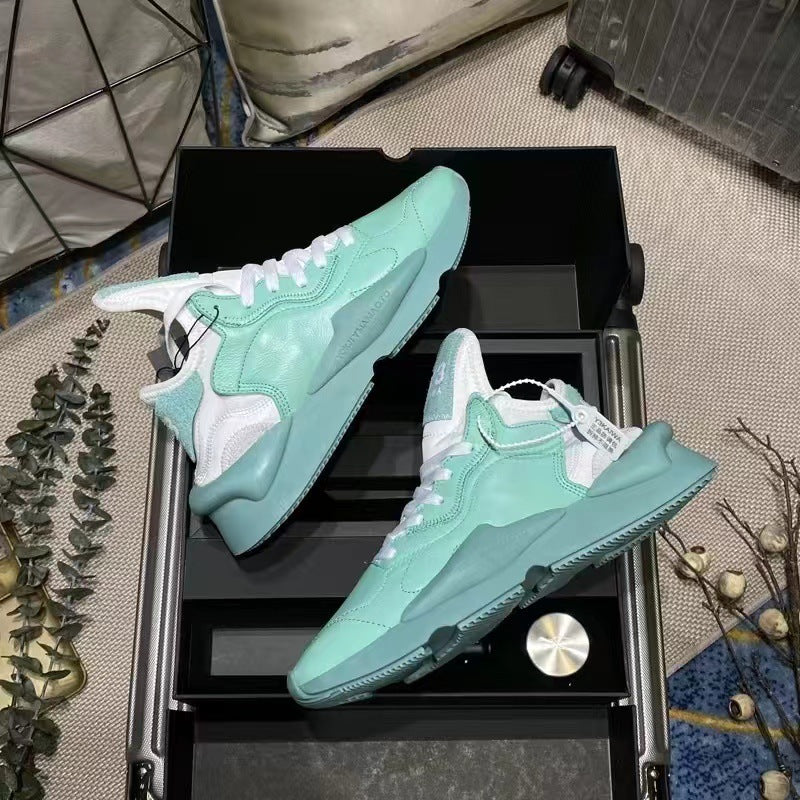 Zapatos para correr de cuero perforados, transpirables, informales, resistentes al desgaste