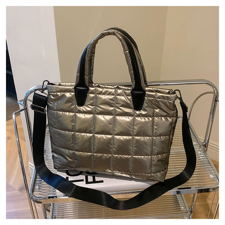 Bolso tipo chaqueta de algodón tipo bandolera con hombro para mujer de gran capacidad