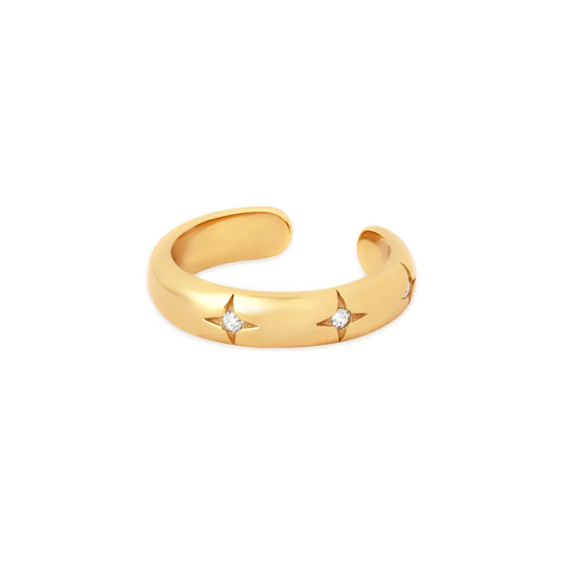 Entry Lux Design d'intérêt spécial Vent froid XINGX Clip d'oreille en cuivre or 18 carats