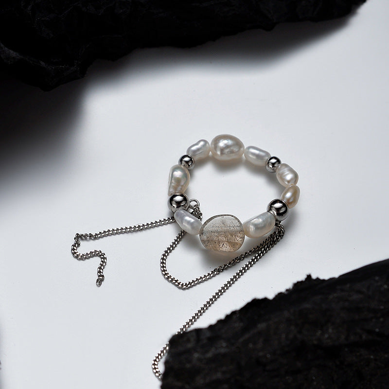 Pearl Amazonite Ring For Women