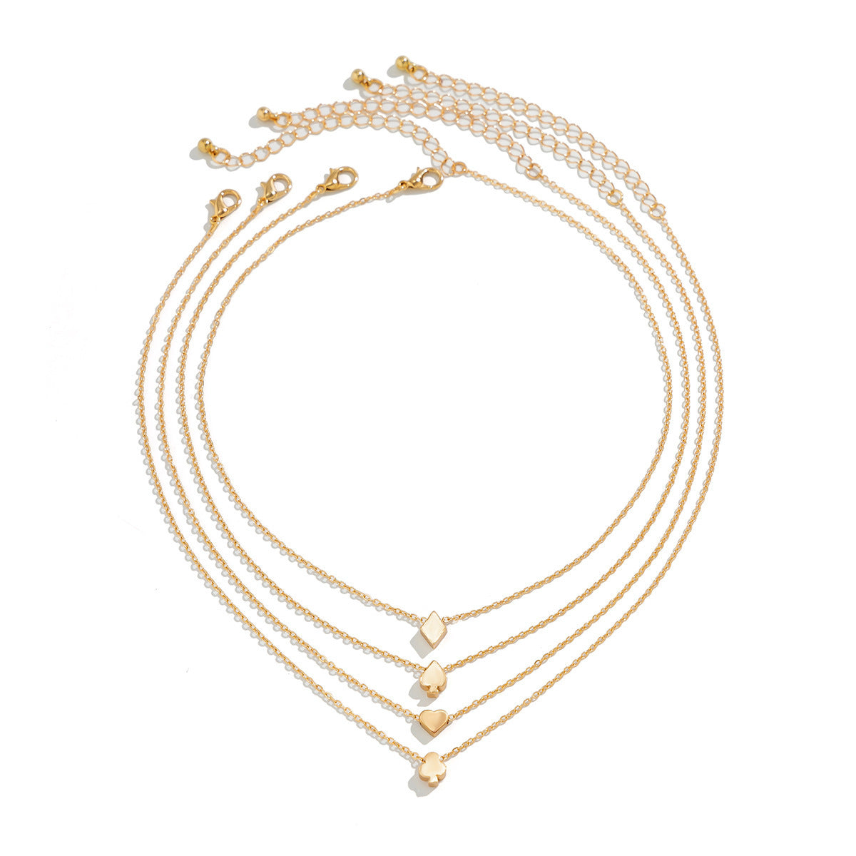 Collier pendentif couleur Poker créatif, costume pour femmes