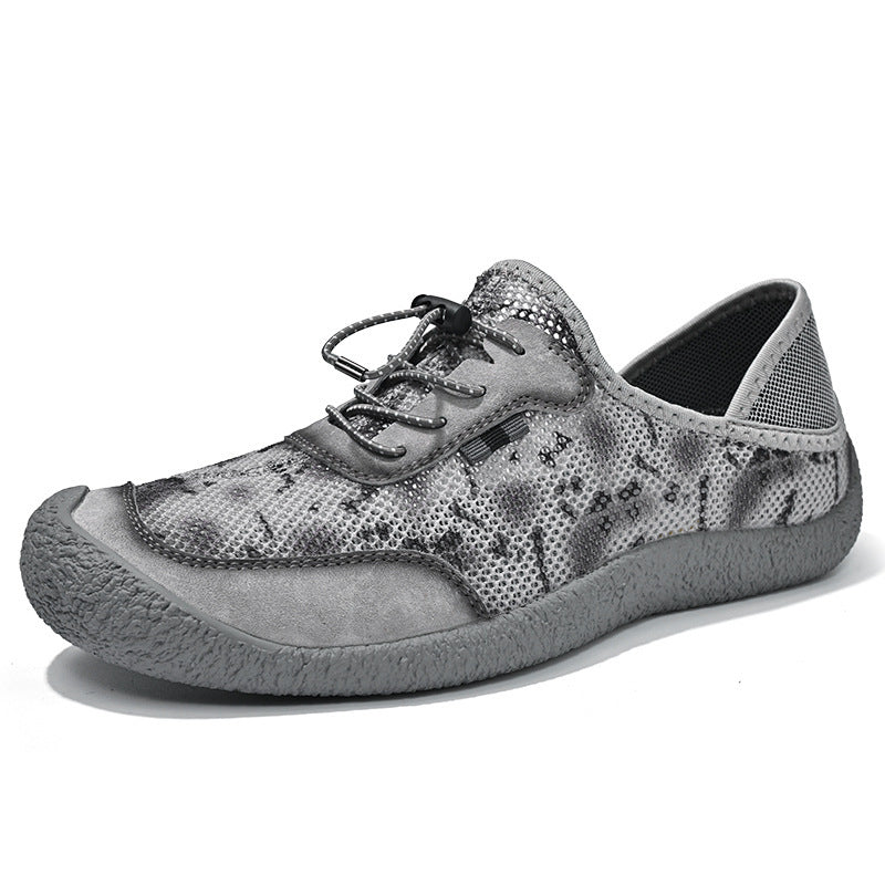 Chaussures de couture faites à la main pour hommes en cuir véritable de grande taille légères