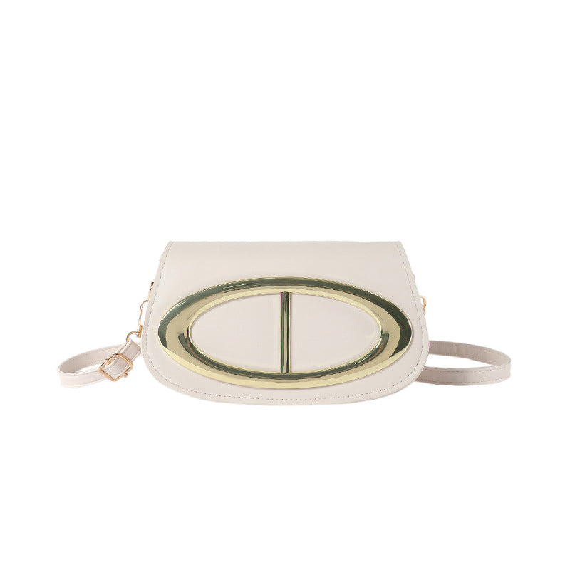 Bolso mensajero de un solo hombro con cerradura estilo occidental de buena textura elegante
