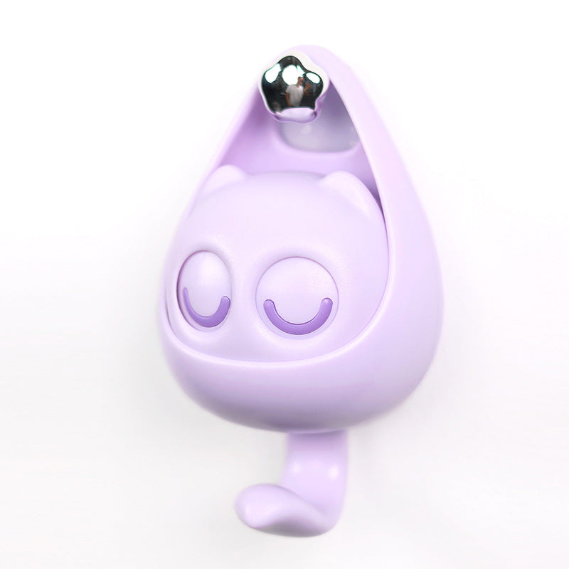 Creative Adhesive Cute Cat Coat Hook Wall Mounted Decoration Cartoon Blink Cat Clothes Hat Scarf Key Holder Home Decor