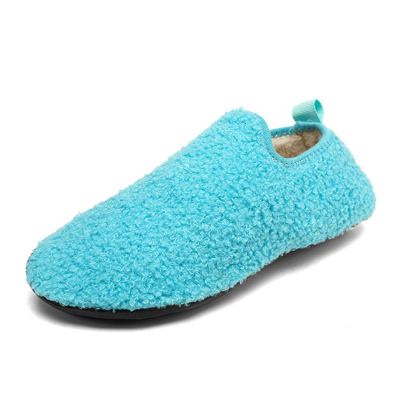 Winter Plain Home Indoor Cotton Slippers Confinement Soft Bottom