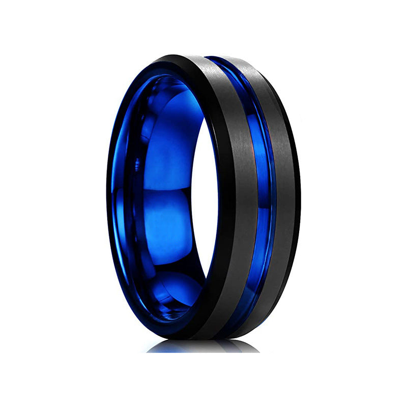 Fashion Personalized Bilateral Frosted Ring