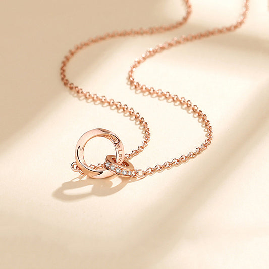 Collier bande Mobius en argent 925 pour femme