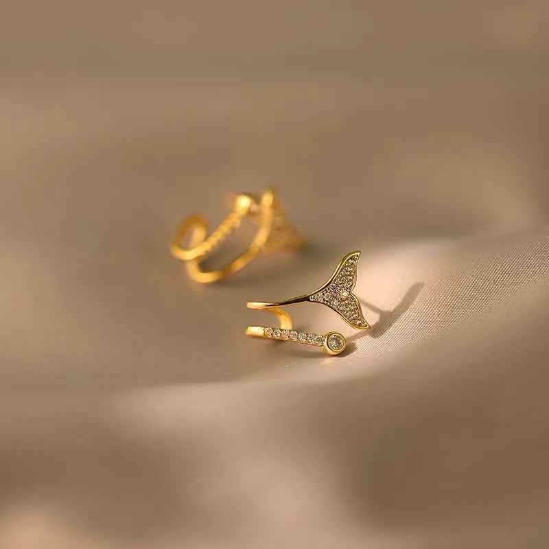 Petites boucles d'oreilles coréennes exquises, style froid