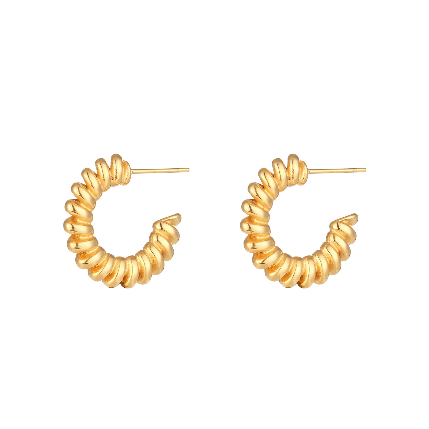 Boucles d'oreilles torsadées Brynlee en acier inoxydable