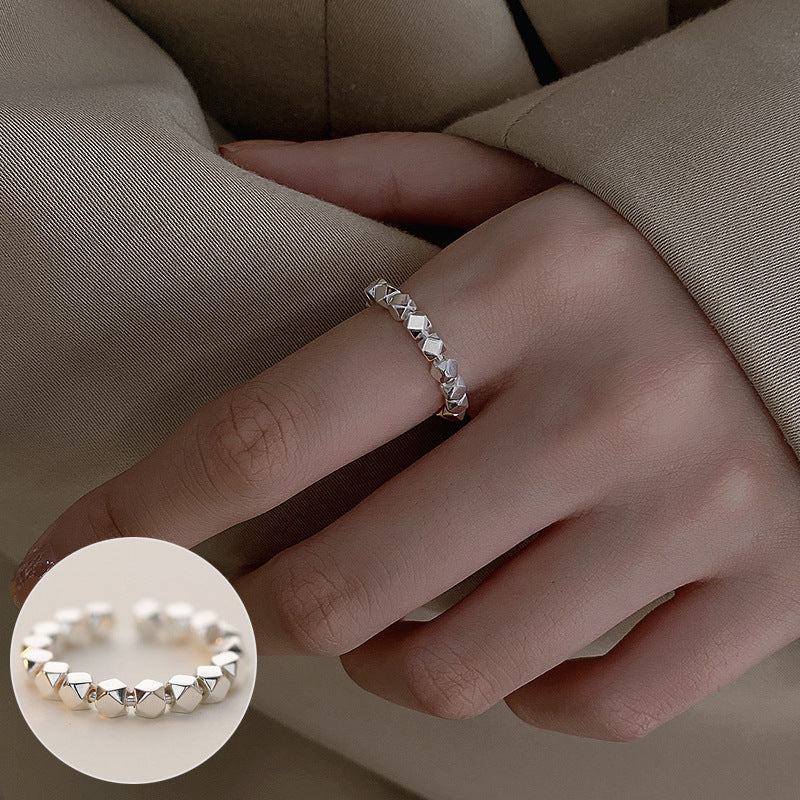 Bague à géométrie exagérée rétro de style coréen pour femmes