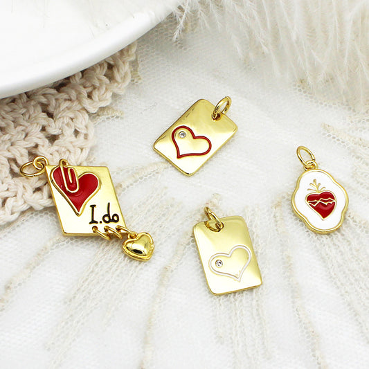 Bonbons amour coeur pièce suspendue pendentif collier boucles d'oreilles bricolage matériel accessoires