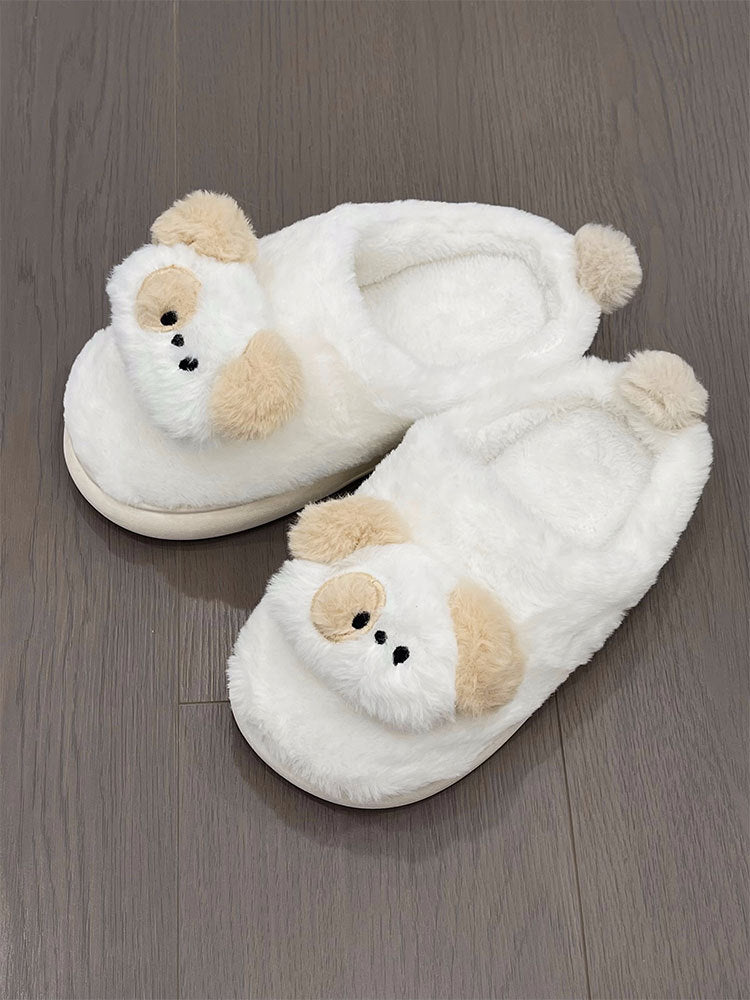 Pantoufles thermiques amovibles en coton imperméables pour femmes