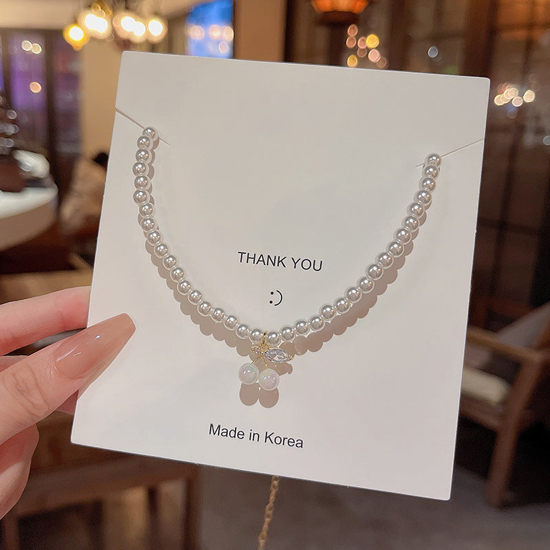 Collier de perles d'amour à coutures assorties pour femmes