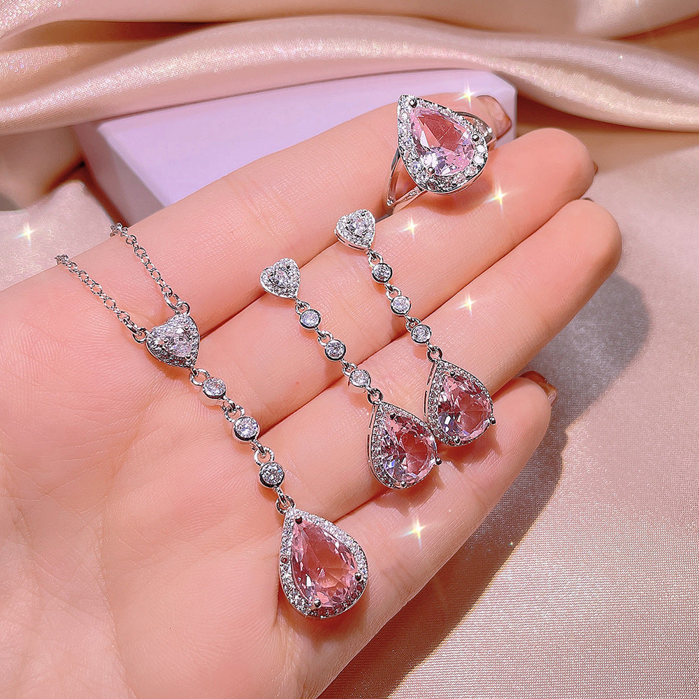 Artificial Diamond Pendant Drop-shaped Suit