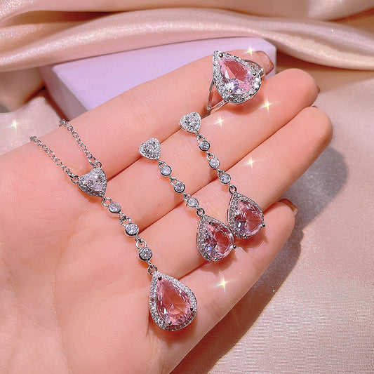 Artificial Diamond Pendant Drop-shaped Suit