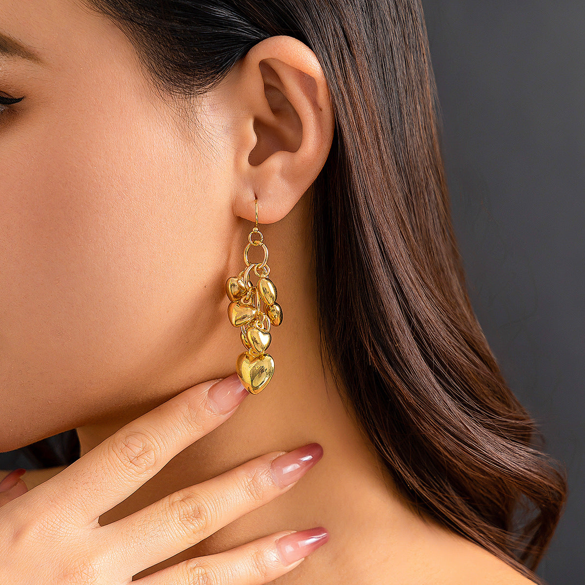 Collier pendentif coeur chaîne de mode