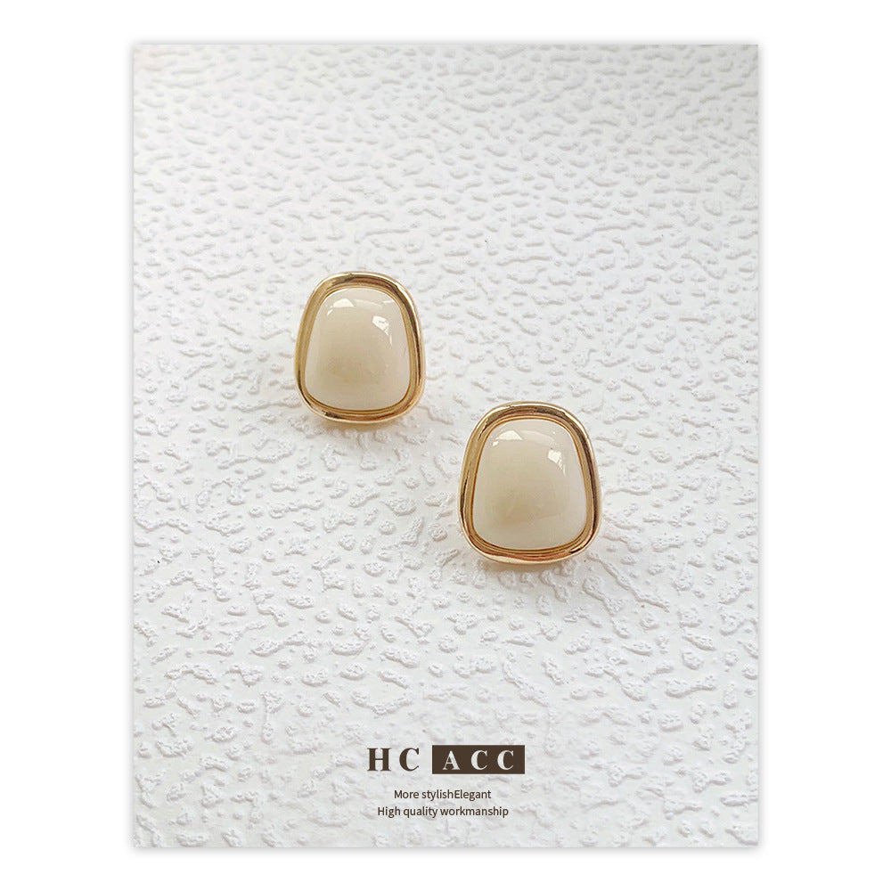 Earrings Drop Oil Sterling Silver Needle Earrings Simple High-grade Fresh