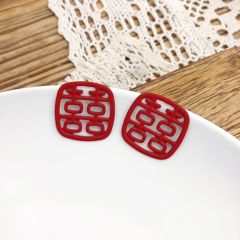 Petites boucles d'oreilles coréennes exquises, style froid