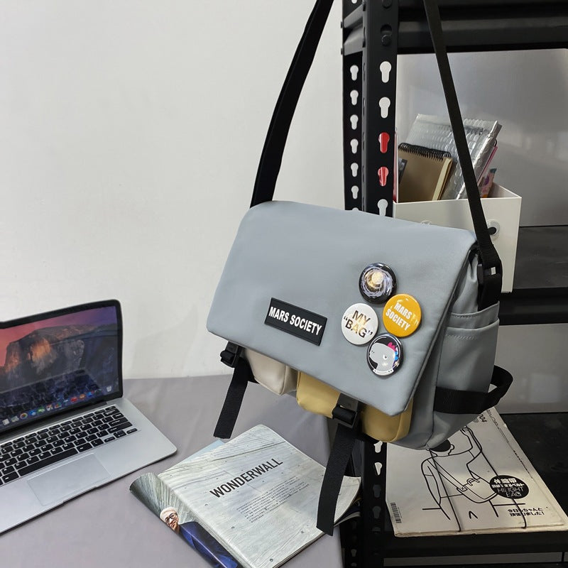 Outillage Style coréen contraste couleur étudiant sac à bandoulière style japonais rétro couleur correspondant