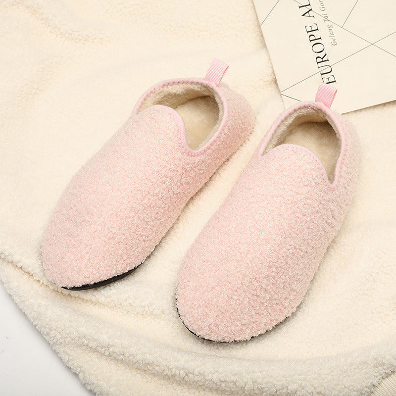 Winter Plain Home Indoor Cotton Slippers Confinement Soft Bottom