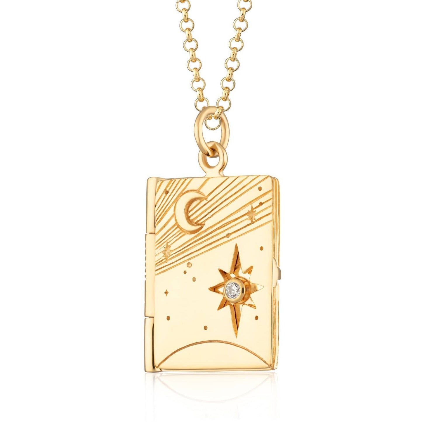 Shell Titanium Steel Album Necklace Opening And Closing Envelope Necklace