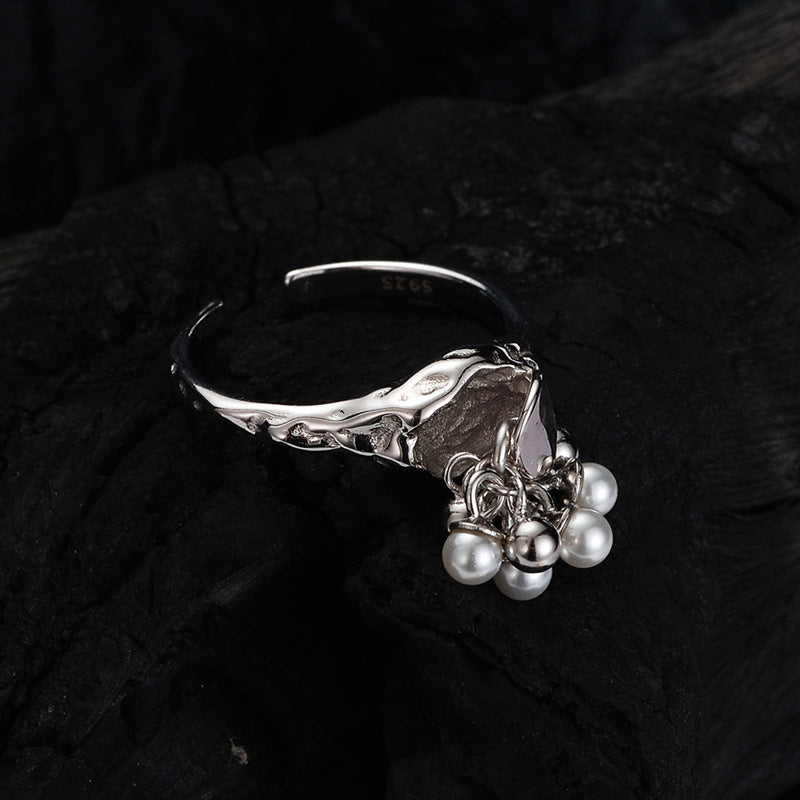 Bague grappe de raisin en argent sterling pour femme