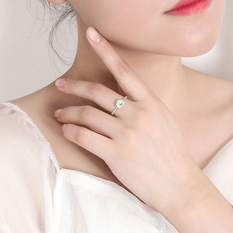 Fashion Shell Pearl Ring For Women
