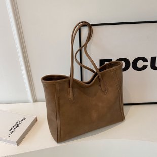 Sac à bandoulière de grande capacité pour l'automne et l'hiver, fourre-tout décontracté de classe rétro