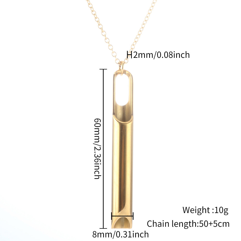Collier de tube rond de décompression de sifflet de respiration sculpté