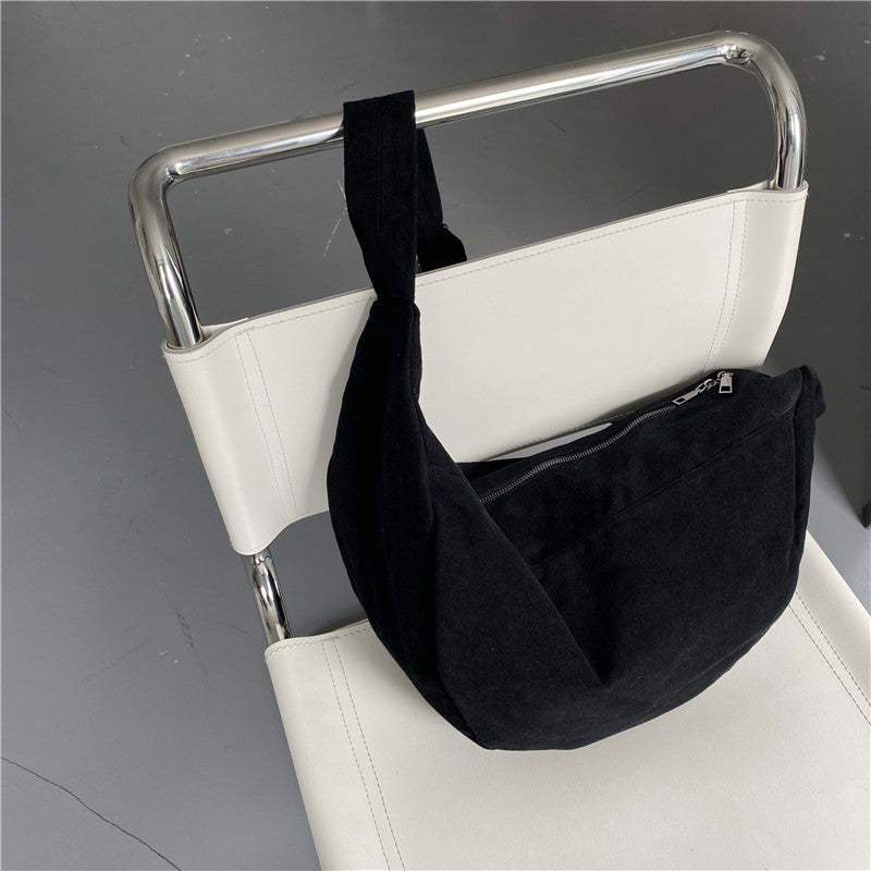Retro Hong Kong Style Crossbody Tote Bag Large Capacity