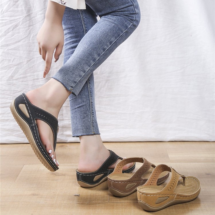 Sandales compensées en strass de grande taille pour femmes