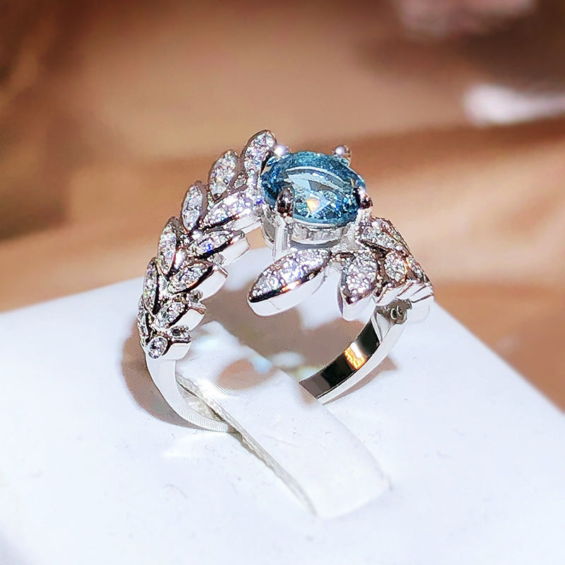 Bague Super Plume De Paon Ouverture Femelle