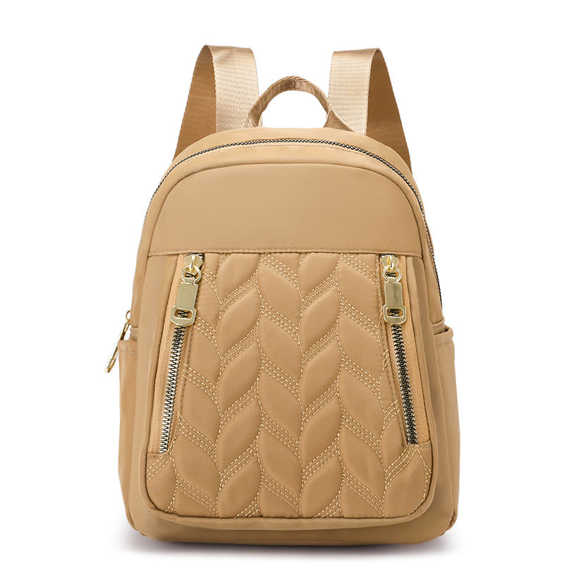 Mode femmes sac à dos Simple losange tendance couleur unie