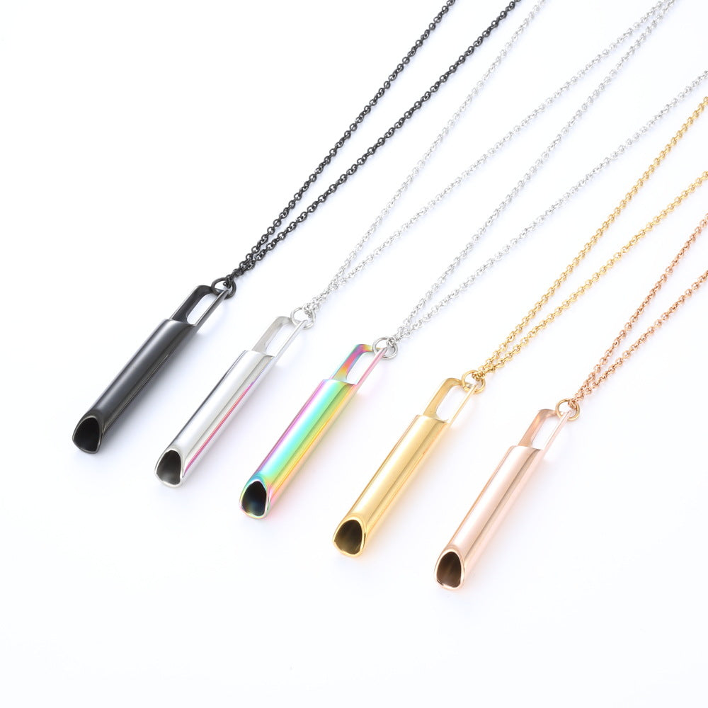 Collier de tube rond de décompression de sifflet de respiration sculpté