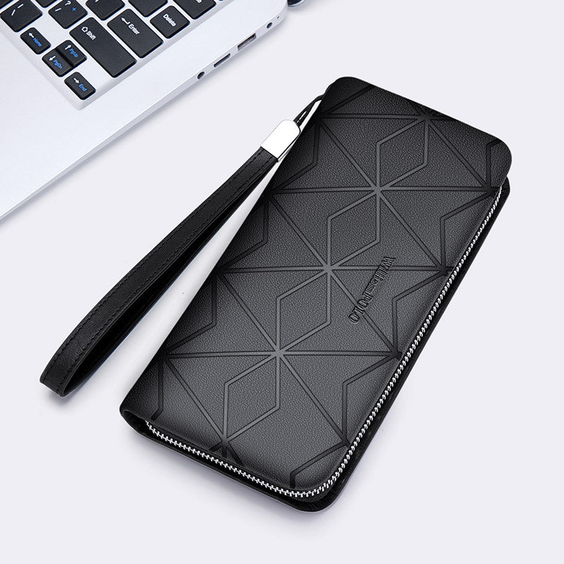 Cartera larga de poliéster para hombre